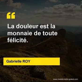 Citation Gabrielle ROY