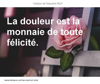 Citations Gabrielle ROY