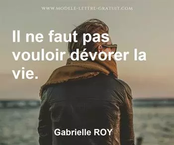 Citation de Gabrielle ROY