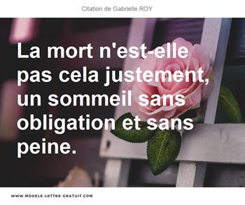 Citations Gabrielle ROY