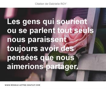 Citations Gabrielle ROY