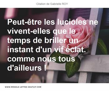 Citations Gabrielle ROY