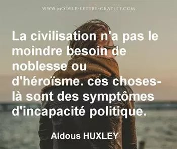 Citation de Aldous HUXLEY  