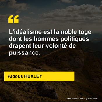 Citation de Aldous HUXLEY  