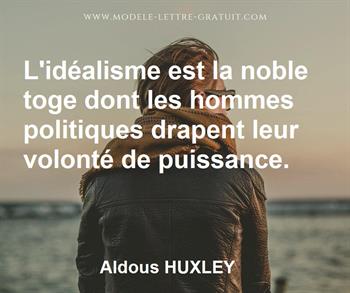 Citation de Aldous HUXLEY  