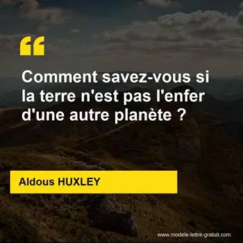 Citation Aldous HUXLEY  