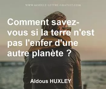 Citation de Aldous HUXLEY  