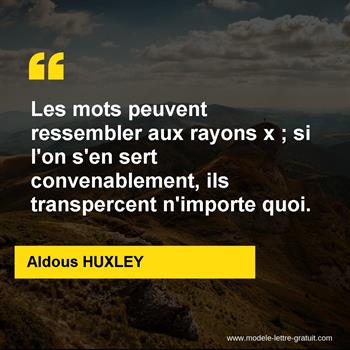 Citations Aldous HUXLEY  