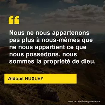 Citation Aldous HUXLEY  