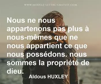 Citation de Aldous HUXLEY  