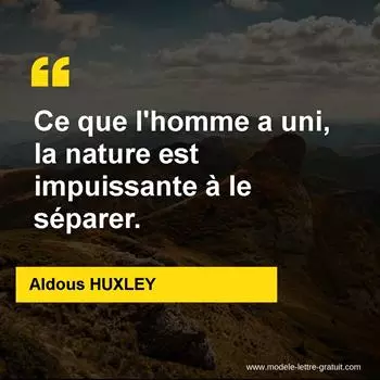 Citation Aldous HUXLEY