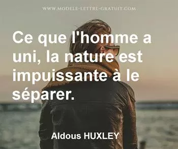 Citation de Aldous HUXLEY