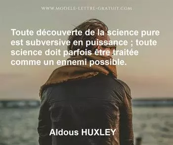 Citation de Aldous HUXLEY