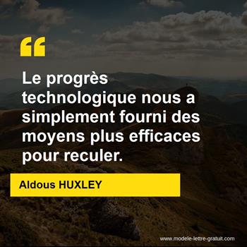 Citation Aldous HUXLEY  