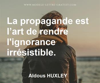 Citation de Aldous HUXLEY