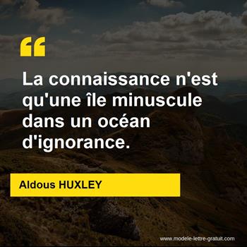 Citation Aldous HUXLEY  