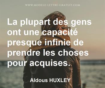 Citation de Aldous HUXLEY  