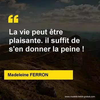 Citation Madeleine FERRON