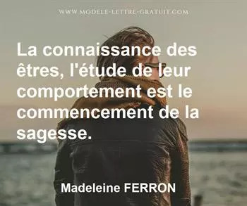 Citation de Madeleine FERRON