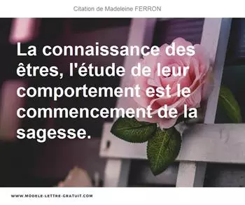 Citations Madeleine FERRON