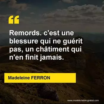 Citation Madeleine FERRON