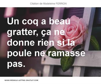 Citations Madeleine FERRON