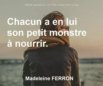 Citation de Madeleine FERRON