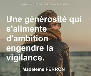 Citation de Madeleine FERRON