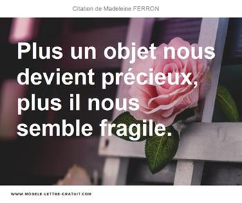 Citations Madeleine FERRON