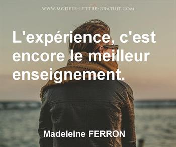 Citation de Madeleine FERRON