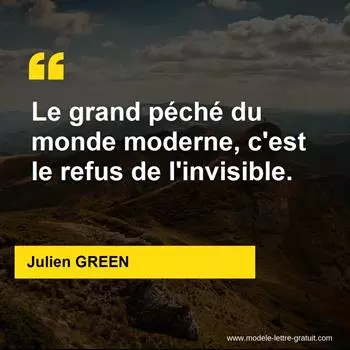 Citation Julien GREEN