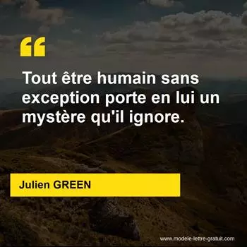 Citation Julien GREEN