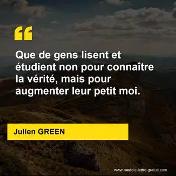 Citation Julien GREEN