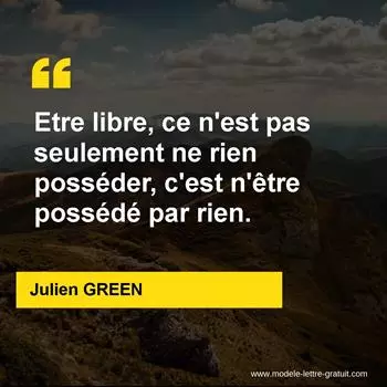 Citation Julien GREEN