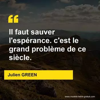 Citation Julien GREEN