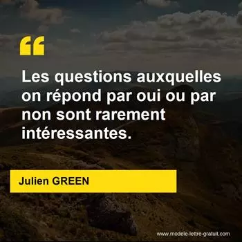 Citation Julien GREEN
