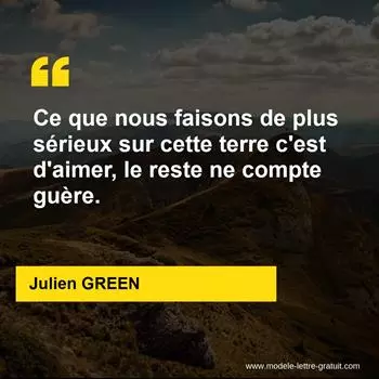Citation Julien GREEN