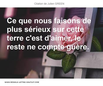 Citations Julien GREEN
