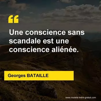 Citation Georges BATAILLE