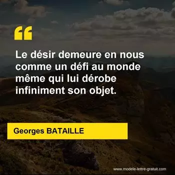 Citation Georges BATAILLE
