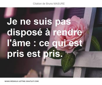 Citations Bruno MASURE