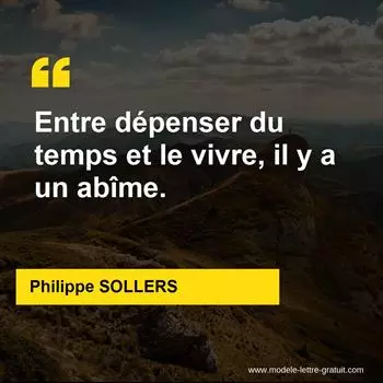 Citation Philippe SOLLERS
