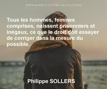Citation de Philippe SOLLERS