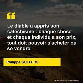 Citation Philippe SOLLERS
