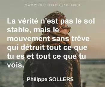Citation de Philippe SOLLERS