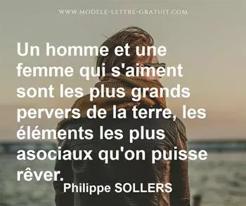 Citation de Philippe SOLLERS