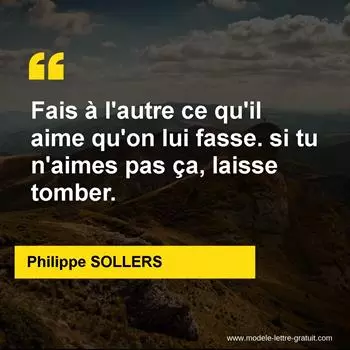 Citation Philippe SOLLERS