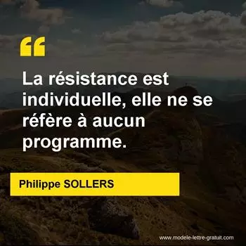 Citation Philippe SOLLERS