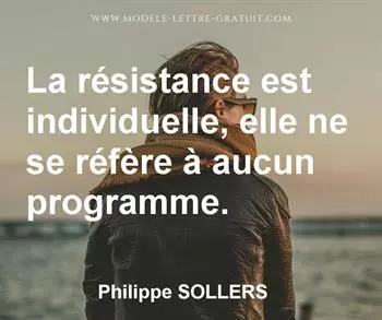 Citation de Philippe SOLLERS