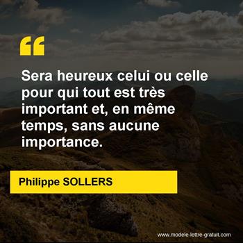 Citation de Philippe SOLLERS